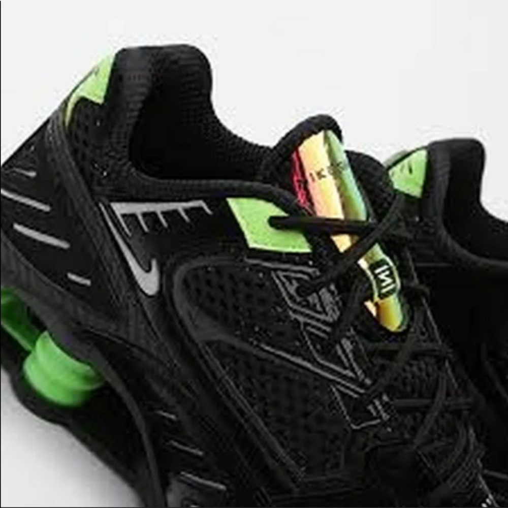 NWB! Nike Shox Enigma SP Black Lime Blast Sneakers - Picture 11 of 15